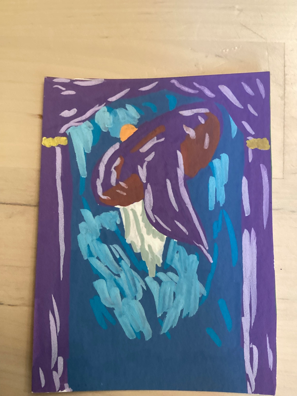 Wizard duck! aceo art card