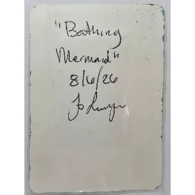Bathing Mermaid aceo art card thumbnail 3