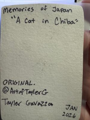 A Cat In Chiba aceo art card thumbnail 2