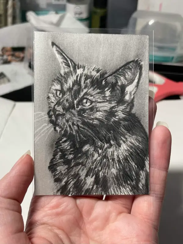 Calico Kitty aceo art card