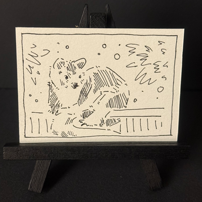 creature doodle iv aceo art card thumbnail 1