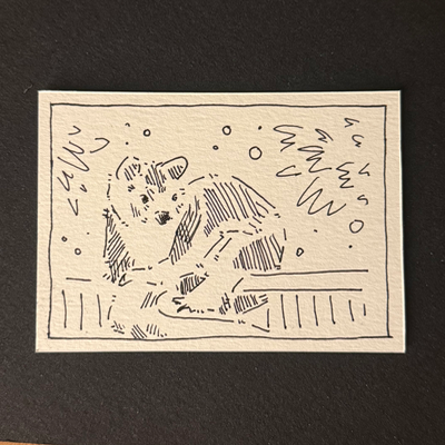 creature doodle iv aceo art card thumbnail 2