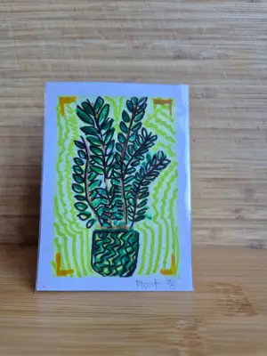 Plant aceo art card thumbnail 2