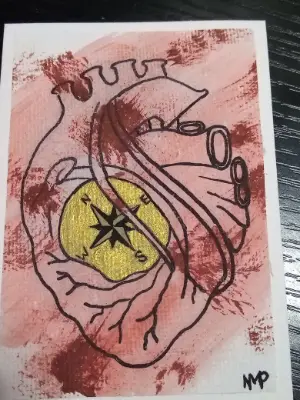 Heart Knows the Way aceo art card thumbnail 2