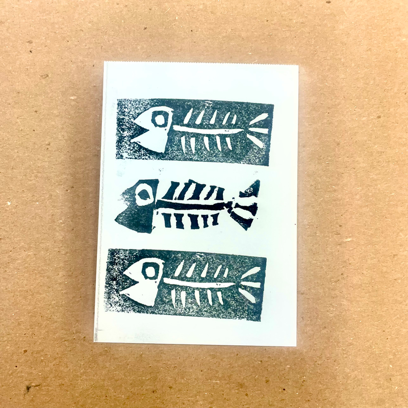 Dead Fish #003 aceo art card