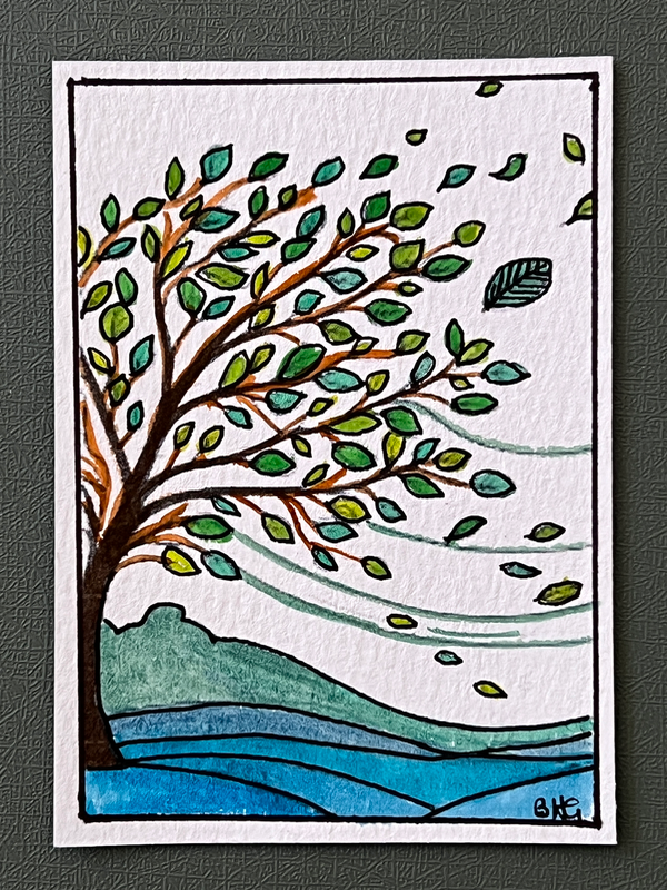 Changing Seasons aceo art card