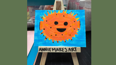 Orange Pufferfish aceo art card thumbnail 1
