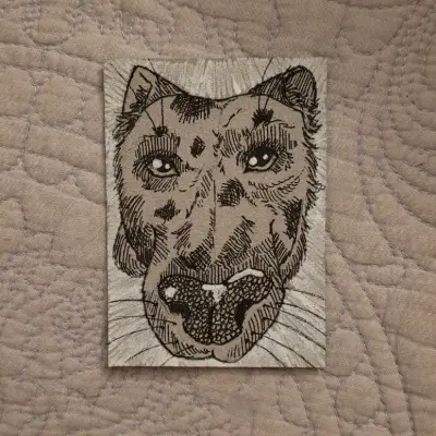 'pupper' original pen & ink aceo aceo art card thumbnail 1