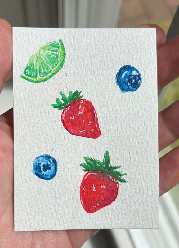 Fruit Salad aceo art card