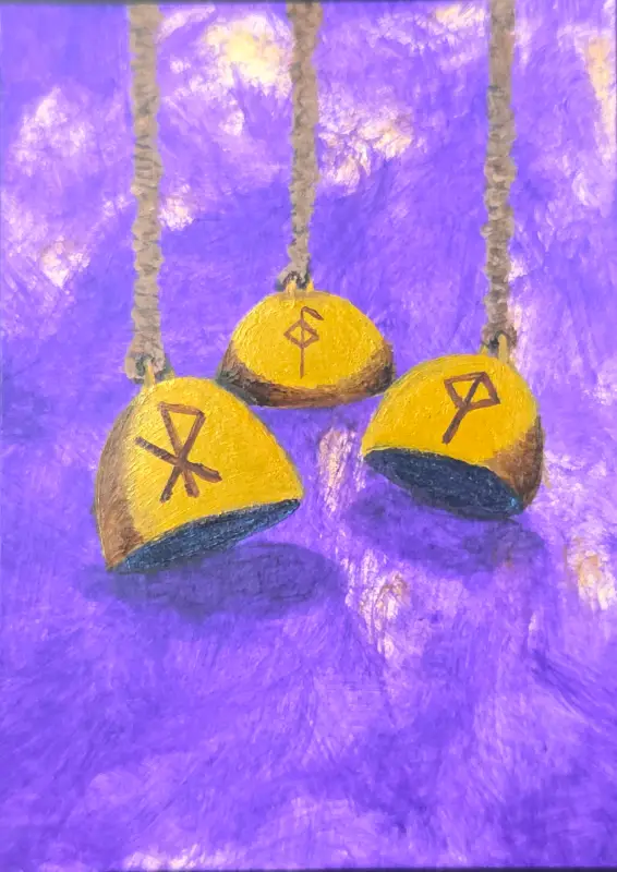 Witches Bells aceo art card