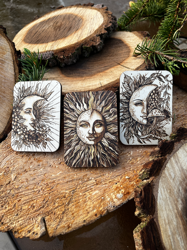 Ra•Ra - HeartWood Collection: Luminous Tri•ality – ACEO Set of 3 aceo art card