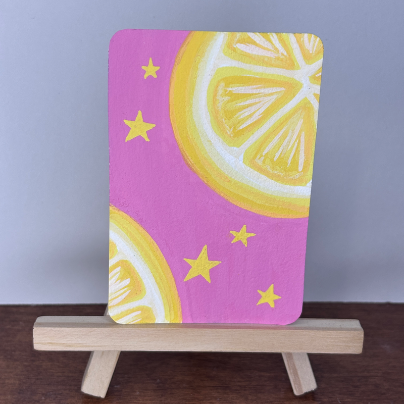 Starry Fruit 3 aceo art card