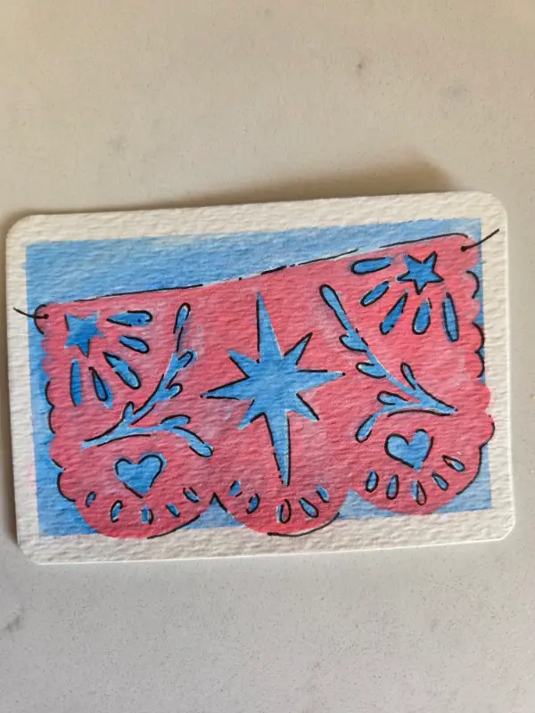 Starry papel aceo art card