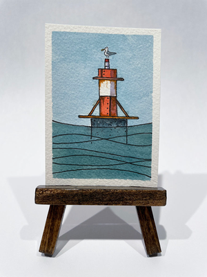Buoy 7 aceo art card thumbnail 2