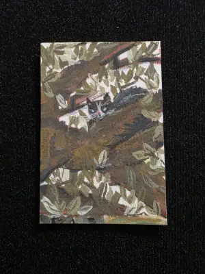 Sweety in the Tree aceo art card thumbnail 2