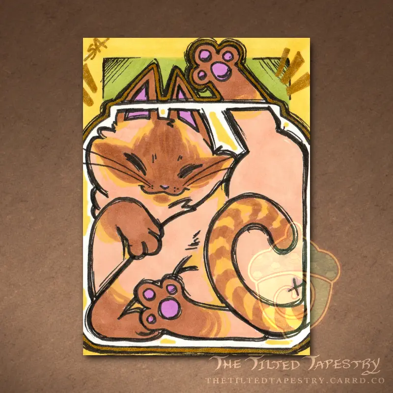 Fits N Sits (Cats Cats Cats 2 Collection) aceo art card