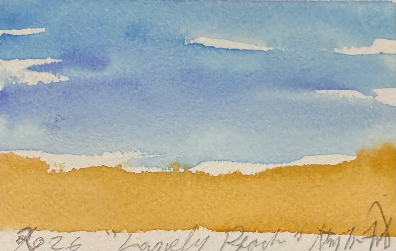 Lonely Beach aceo art card