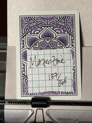Flower Quote Card #137 by Mazerzine Kurt Vonnegut aceo art card thumbnail 4