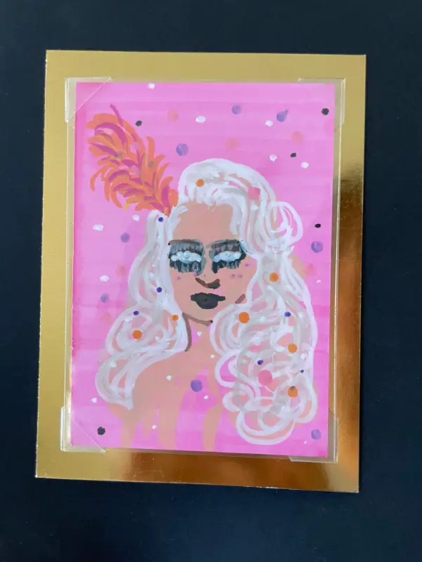 Dead showgirl aceo art card