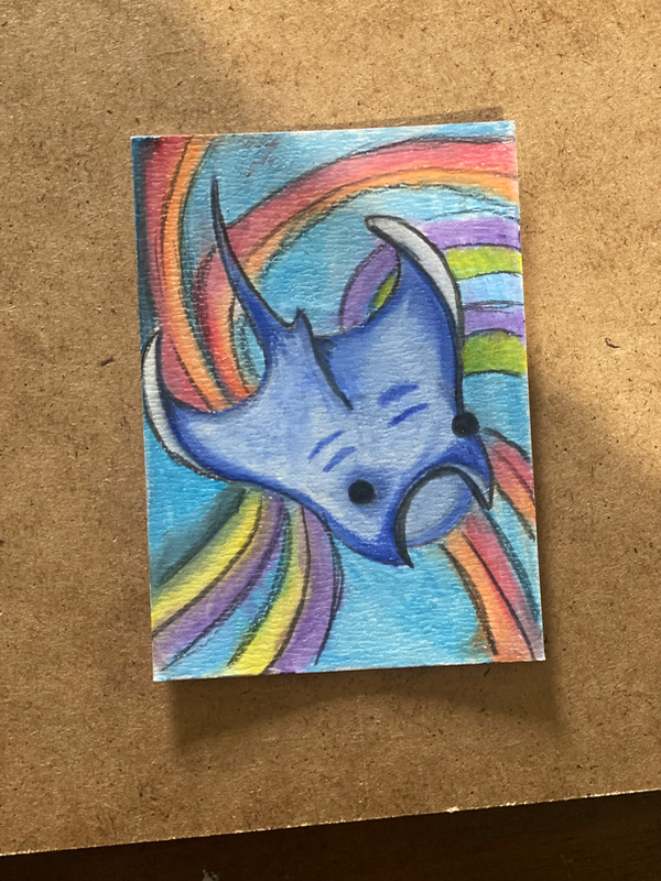 Color ray aceo art card
