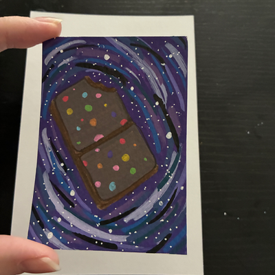 Cosmic Brownie aceo art card thumbnail 1