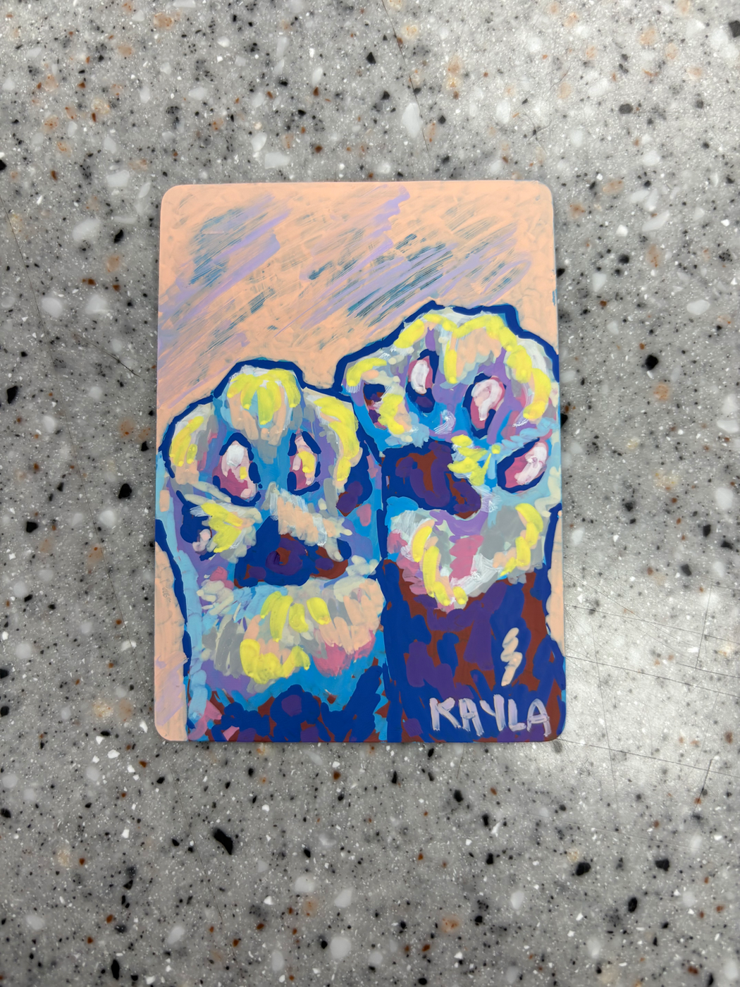Kitty Paws aceo art card