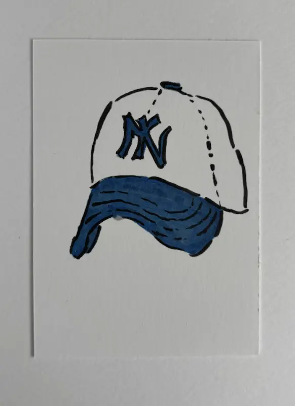 Yankees Cap aceo art card