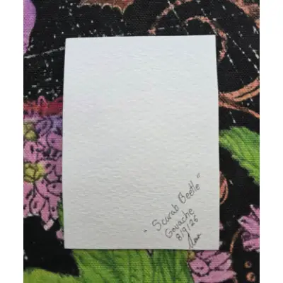 Scarab Beetle aceo art card thumbnail 2