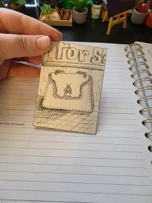 Everyday Purse aceo art card thumbnail 2