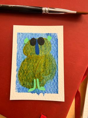 Sleep Demon series Olive aceo art card thumbnail 2