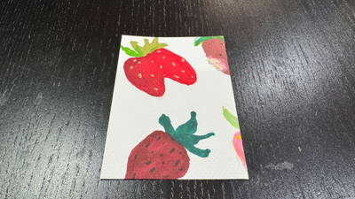 Strawberries aceo art card thumbnail 3