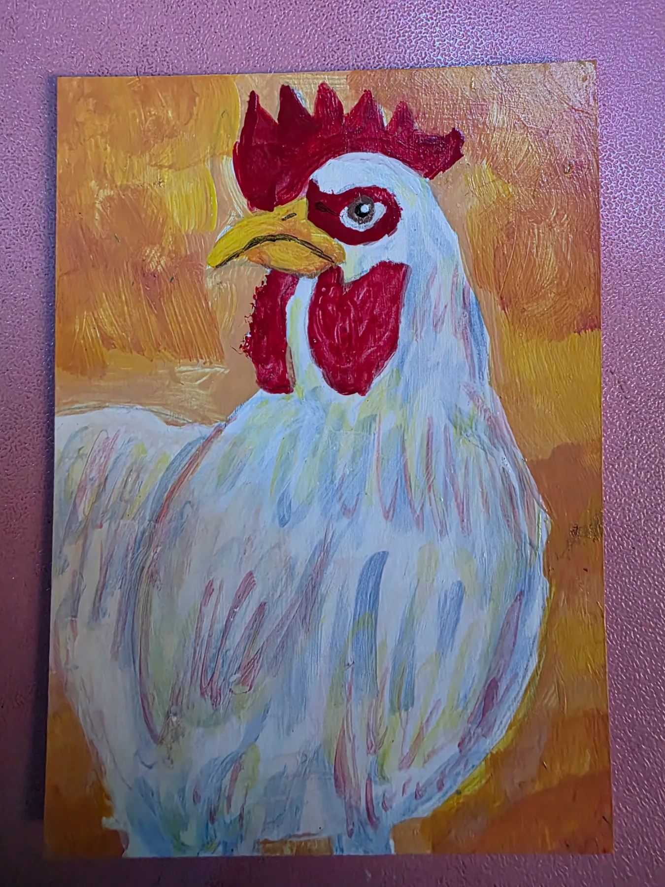 Rooster and mouse animal ACEO bundle aceo art card
