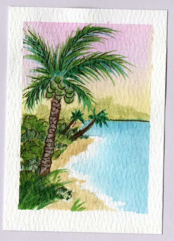 La Playa aceo art card