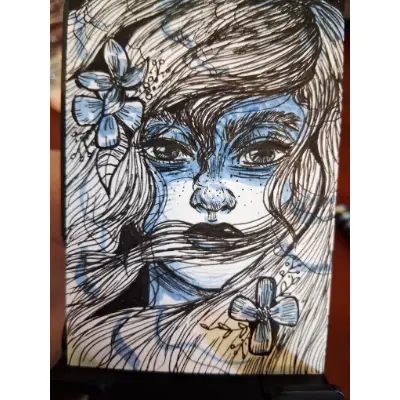 Nymph aceo art card thumbnail 4