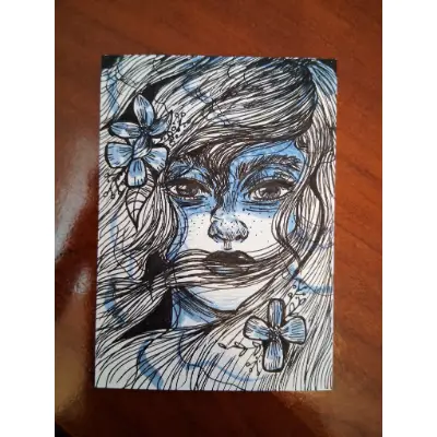 Nymph aceo art card thumbnail 2