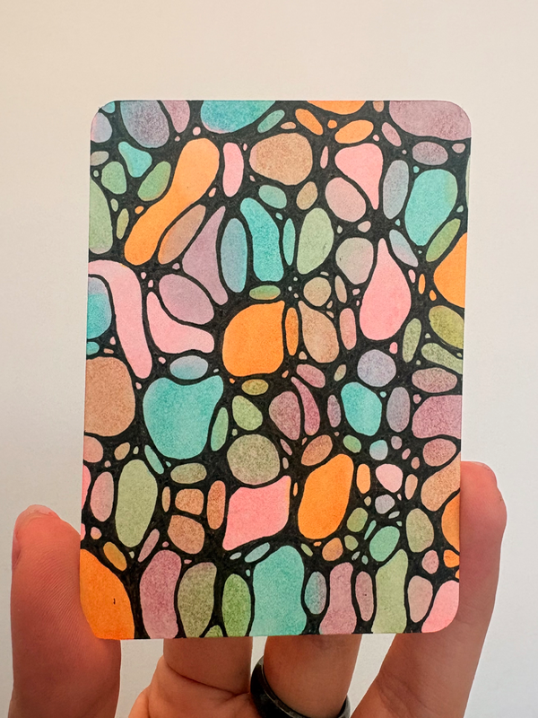 Summer Abstract aceo art card