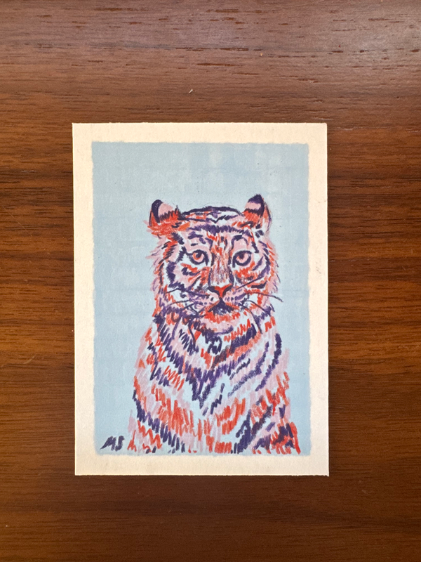 Tiger 2 aceo art card
