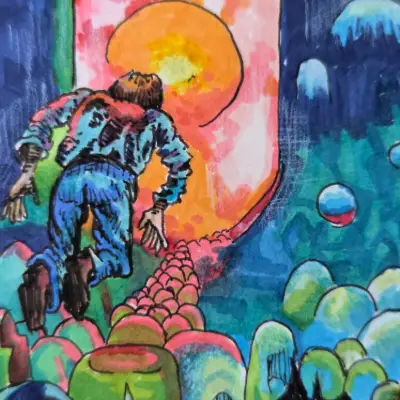 The Portal has Opened aceo art card thumbnail 2