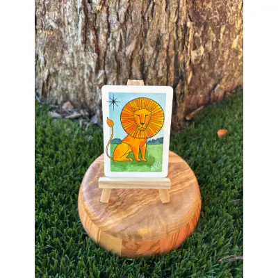 Leo the Lion aceo art card thumbnail 2
