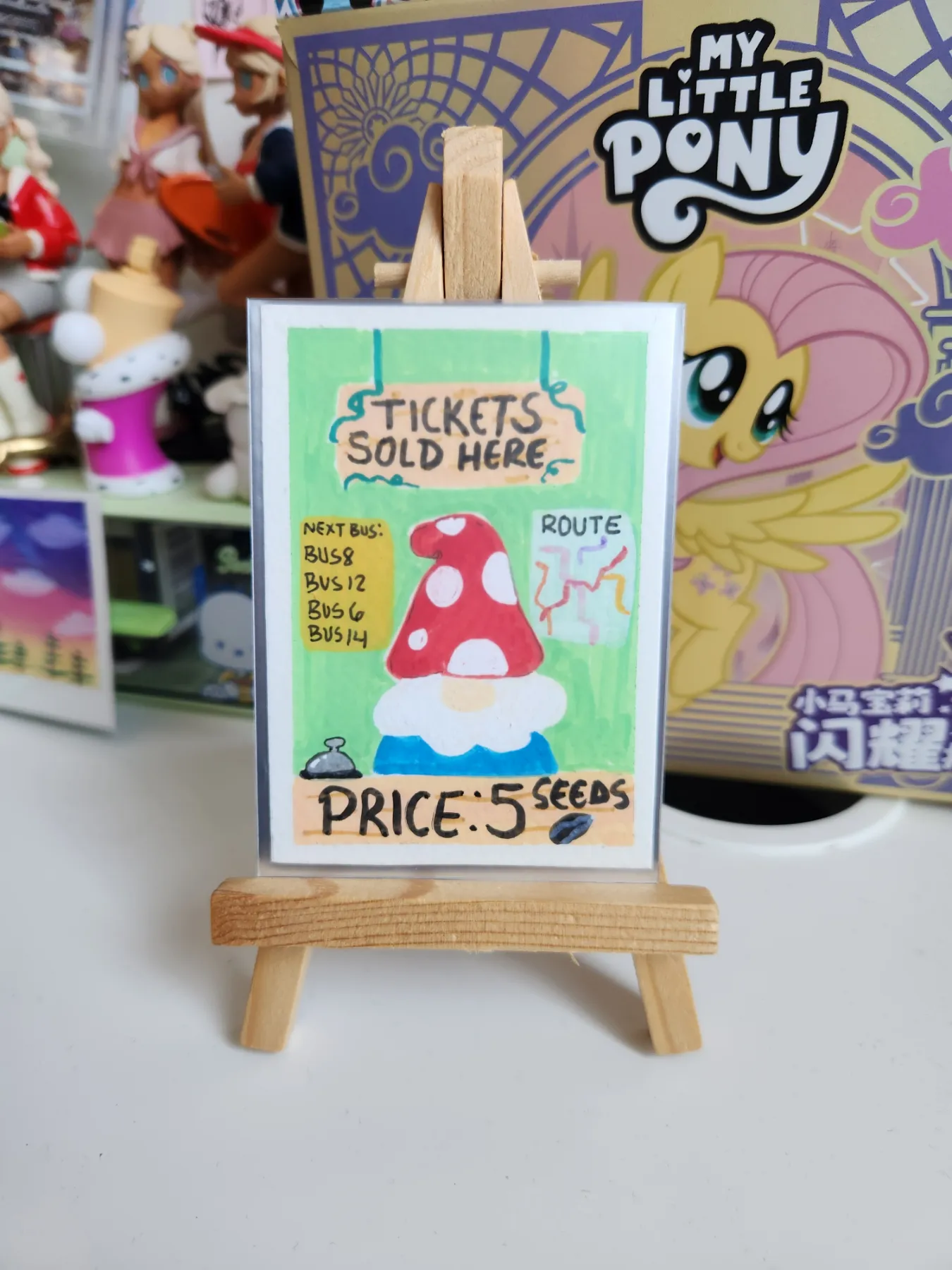 Gnome Stop aceo art card