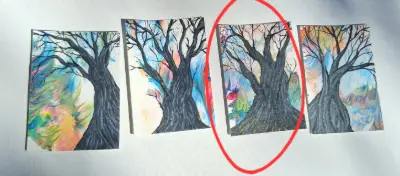 Dream Tree #3 Of 4 aceo art card thumbnail 3