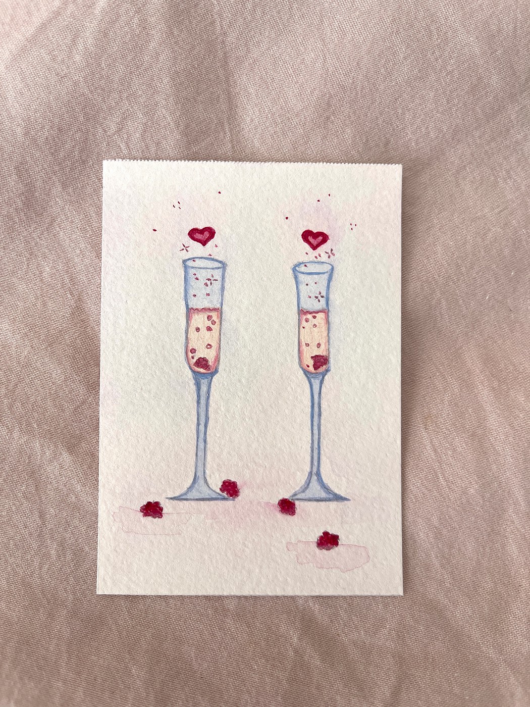 table for two aceo art card