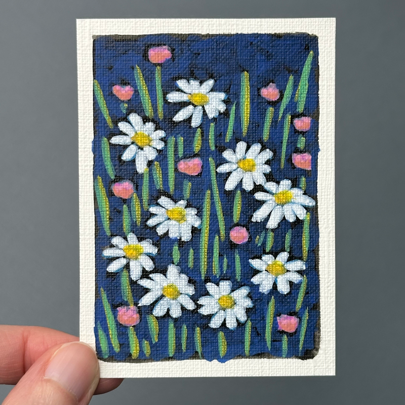 Daisy Daydream aceo art card