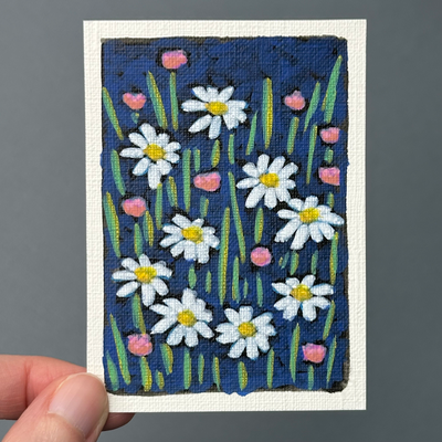 Daisy Daydream aceo art card thumbnail 1