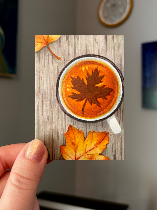 Leaf Tea aceo art card