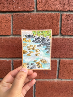 Mountain Stream aceo art card thumbnail 2