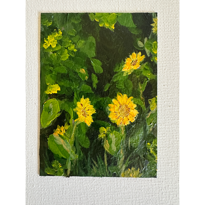 Sunflowers aceo art card thumbnail 1