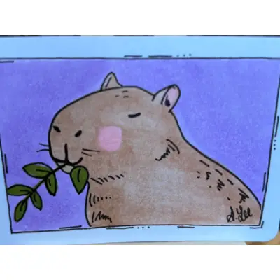 Chompin' Caby aceo art card thumbnail 2
