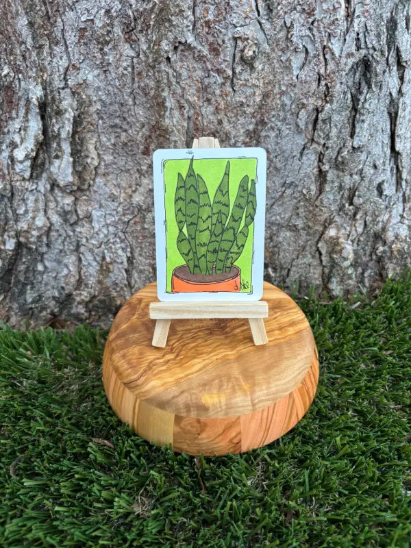 Sirius the Snake Plant aceo art card