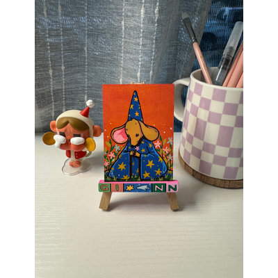 Flower Wizard aceo art card thumbnail 2